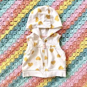 NB Carters Heart Hooded Vest